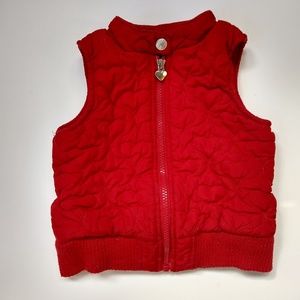 💓 Beautiful red vest with heart pattern, size 3